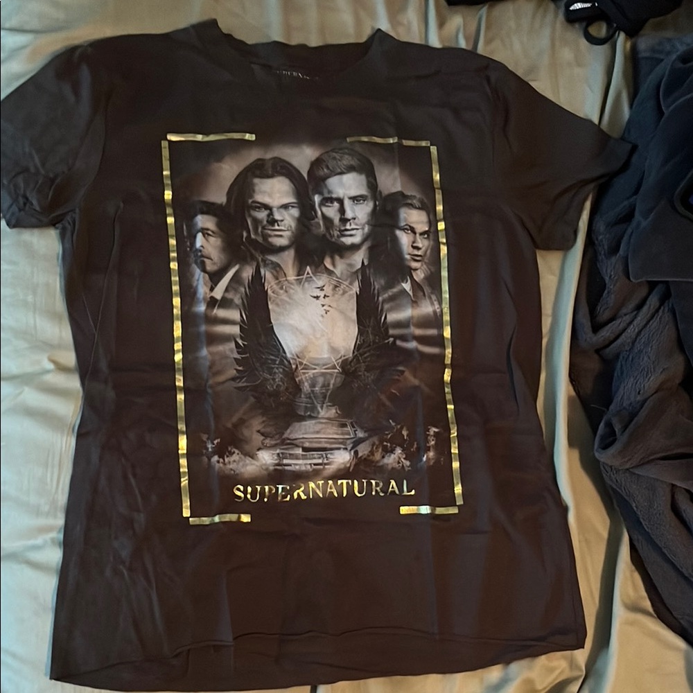 Supernatural Black Graphic T-Shirt